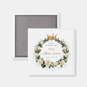 Thank You White Roses & Baby’s Breath Magnet