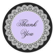 Thank You White Vintage Lace V53 PURPLE BLACK