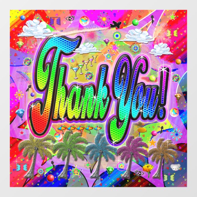 Thank you Window Cling Vista Express  (Sheet)