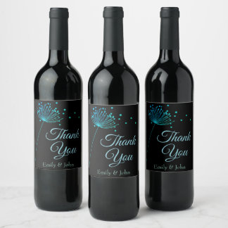 Thank you wine bottle favours label