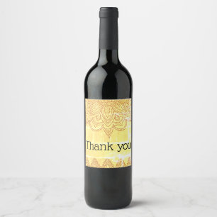 Thank you wine bottle labels