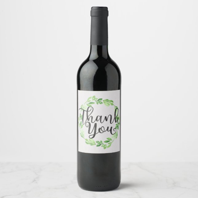 Thank You Wine Label (Front)