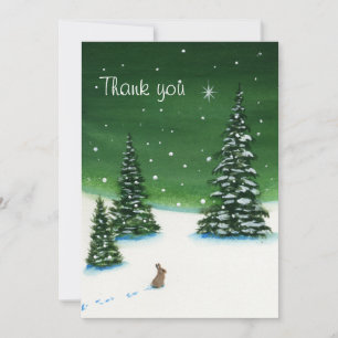 Thank you Winter Wonder Rabbit Card