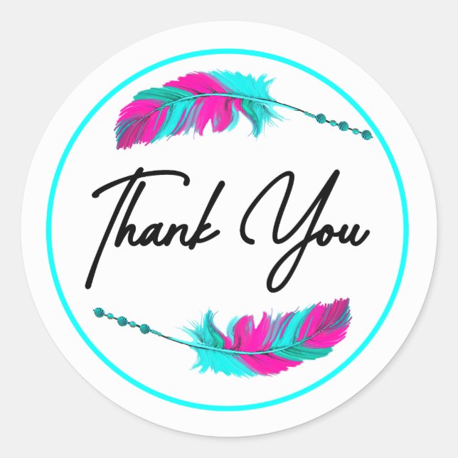 Thank You Wish Classic Round Sticker (Front)