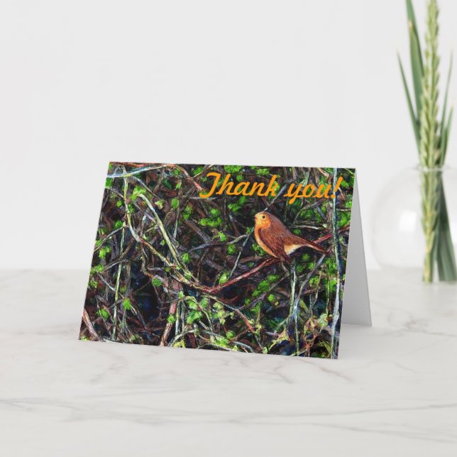 Thank you! with a Robin You Card (Front)