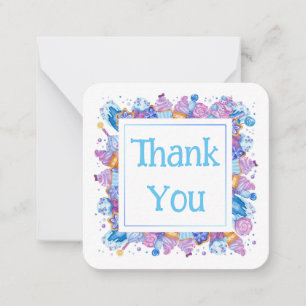 Thank You with Blue Desserts Card