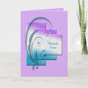 Thank you , with elegant rectangles card
