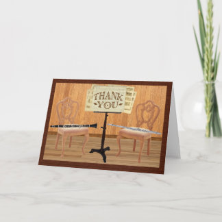 Thank You with Flute and Clarinet Card