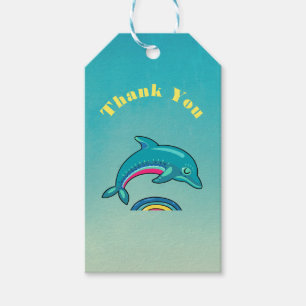Thank You with Happy Jumping Porpoise Gift Tags