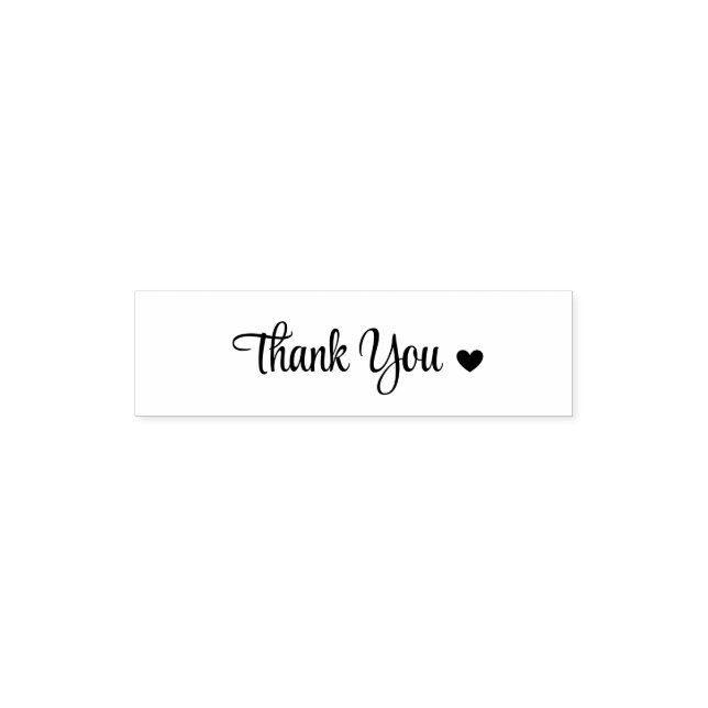 “Thank You” with Heart Rubber Stamp (Design)