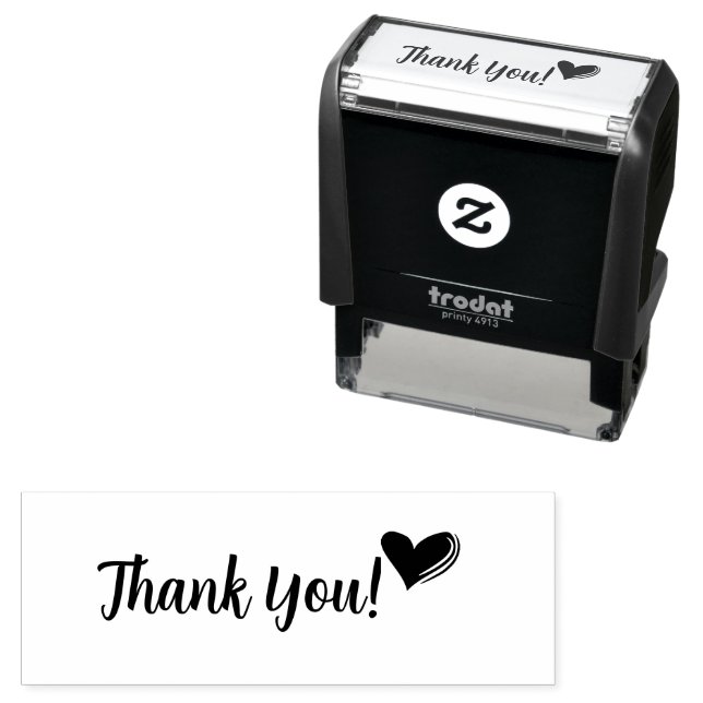 Thank You With Little Heart Self-inking Stamp (In Situ)