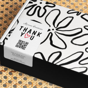 Thank You With Love Heart and QR Code