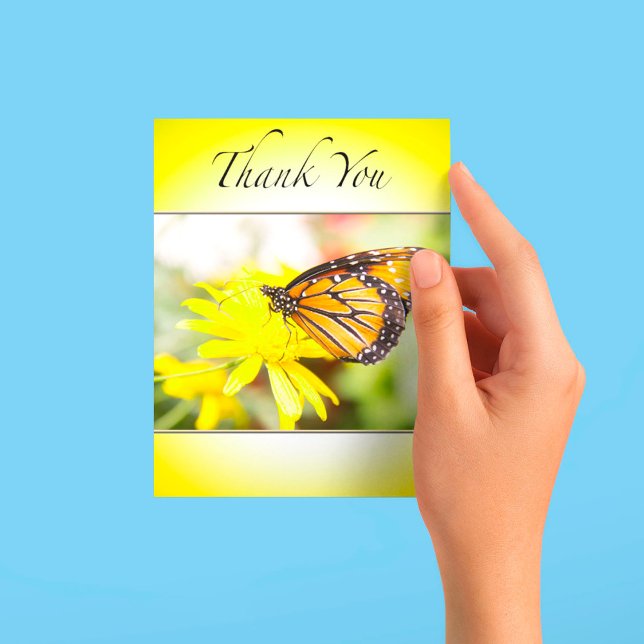 Thank You With Orange  Monarch Butterfly Card (Creator Uploaded)