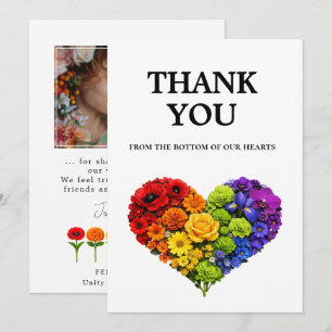 🌈 Thank you with photo Flourish Together Card