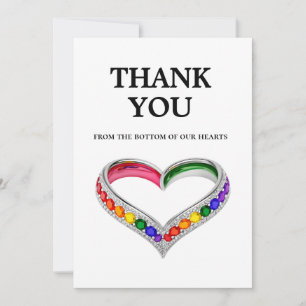 🌈 Thank you with photo Intertwined in Pride Card