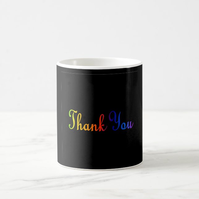 Thank you with Rainbow Colours Coffee Mug (Center)