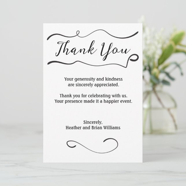 Thank You with Swirl with Picture (Standing Front)