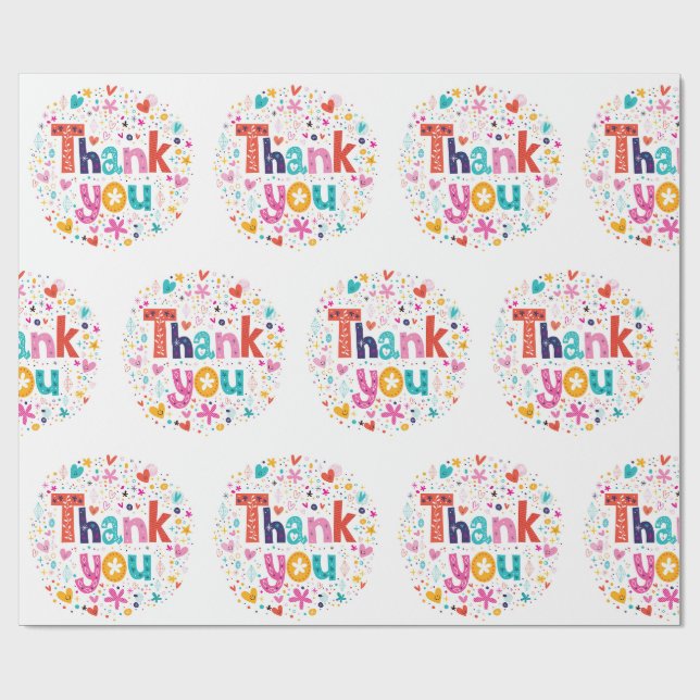 Thank You Wrapping Paper (Flat)