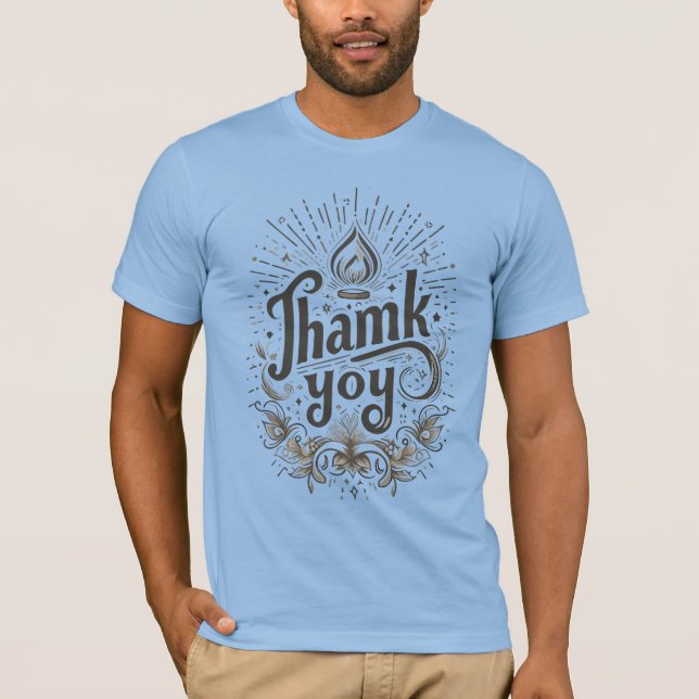 thank you written t-shirt design. (Front)