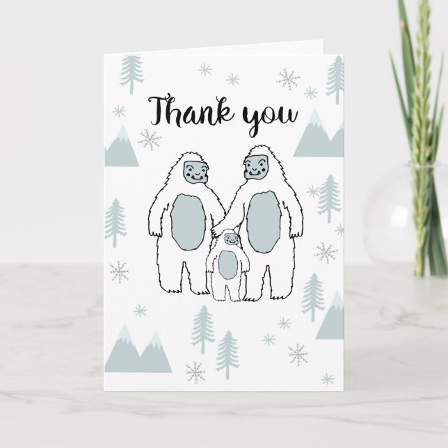 Thank You Yeti Baby Card by Andrea Lauren (Front)