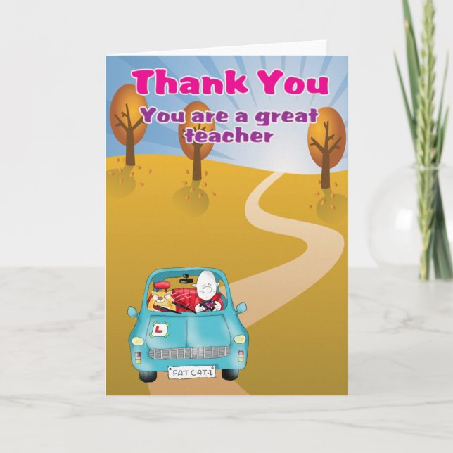 thank you you are a great teacher card (Front)