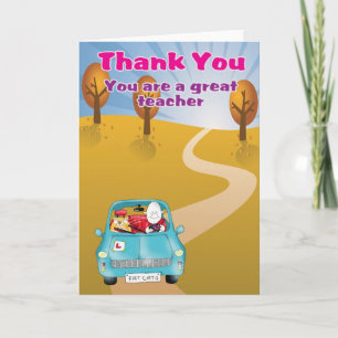 thank you you are a great teacher card