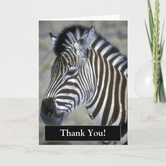 Thank You Zebra Card (Front)