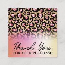 Thank Your For Your Order Leopard And Holographic