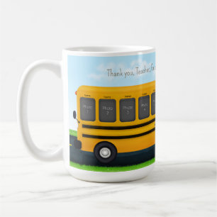 Thank Your Teacher Yellow School Bus 11 Photos Coffee Mug
