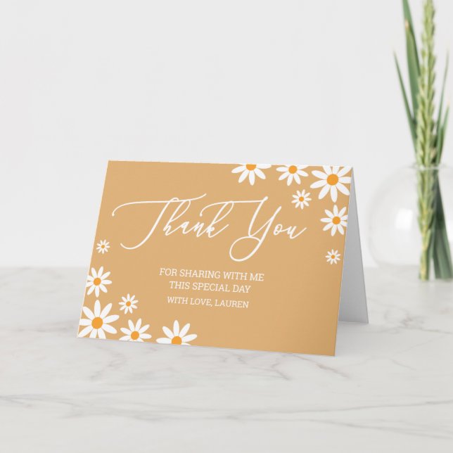 Thank yoy card boho Daisies  (Front)