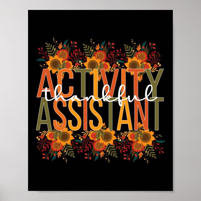 Thankful Activity Istant Thanksgiving  Poster (Front)