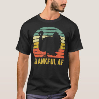 Thankful AF Funny Thanksgiving Turkey Trot Vintage T-Shirt