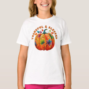 Thankful and Blessed Autumn Pumpkin T-Shirt