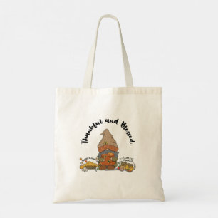"Thankful and Blessed" Gnome with Honey and Pie Tote Bag