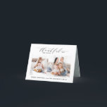 Thankful and blessed photo Christmas Holiday Card<br><div class="desc">Thankful and blessed multi photo Christmas holiday card. With watercolor winter scene backer.</div>