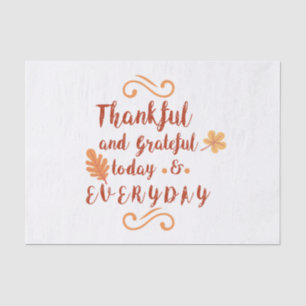 thankful and grateful thanksgiving tissue paper