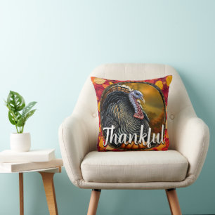 Thankful and Turkey Cushion