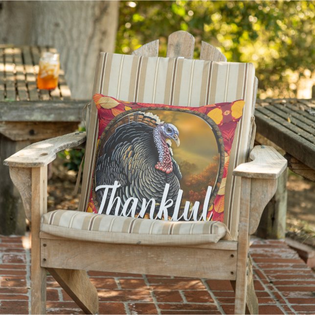 Thankful and Turkey Cushion (Chair)