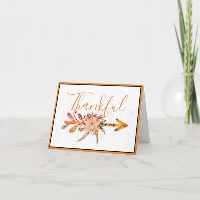 Thankful arrow card (Front)