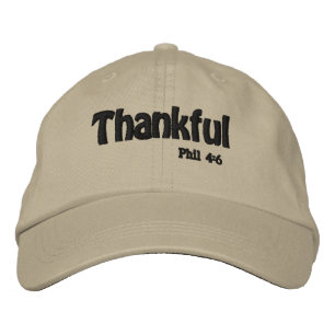 Thankful Bible Quotes Customise It Embroidered Hat