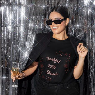 Thankful & Blessed 2026 Christian T-Shirt
