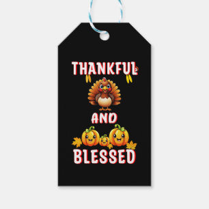Thankful Blessed 23 US Maple November Thanksgiving Gift Tags