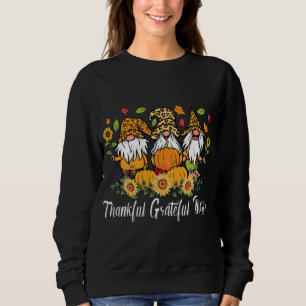Thankful Blessed Gnomes Sunflowers Gnome Fall Than Sweatshirt