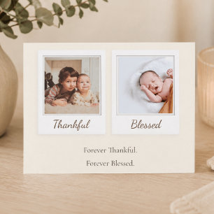 Thankful & Blessed Polaroid Photo   Custom Gift Postcard