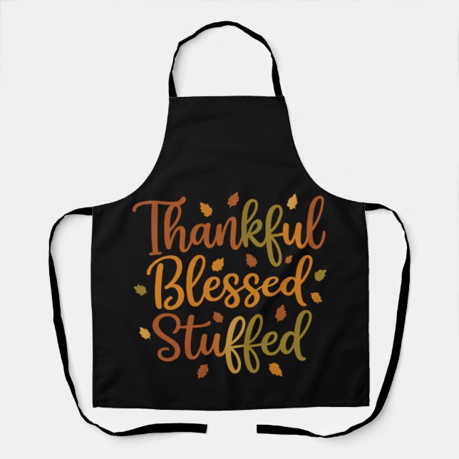 Thankful Blessed Stuffed Apron (Front)