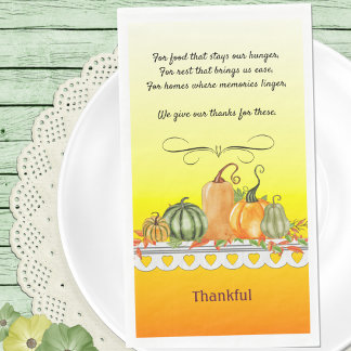 Thankful Blessing Napkin
