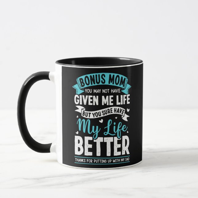 Thankful Bonus Mum Stepmother Stepmom For Mug (Left)