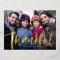 Thankful brush script family photo Thanksgiving
