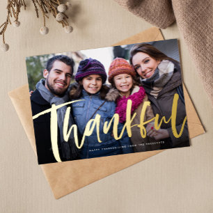 Thankful brush script Thanksgiving photo