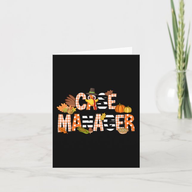 Thankful Case Manager Thanksgiving Case Management Card (Front)